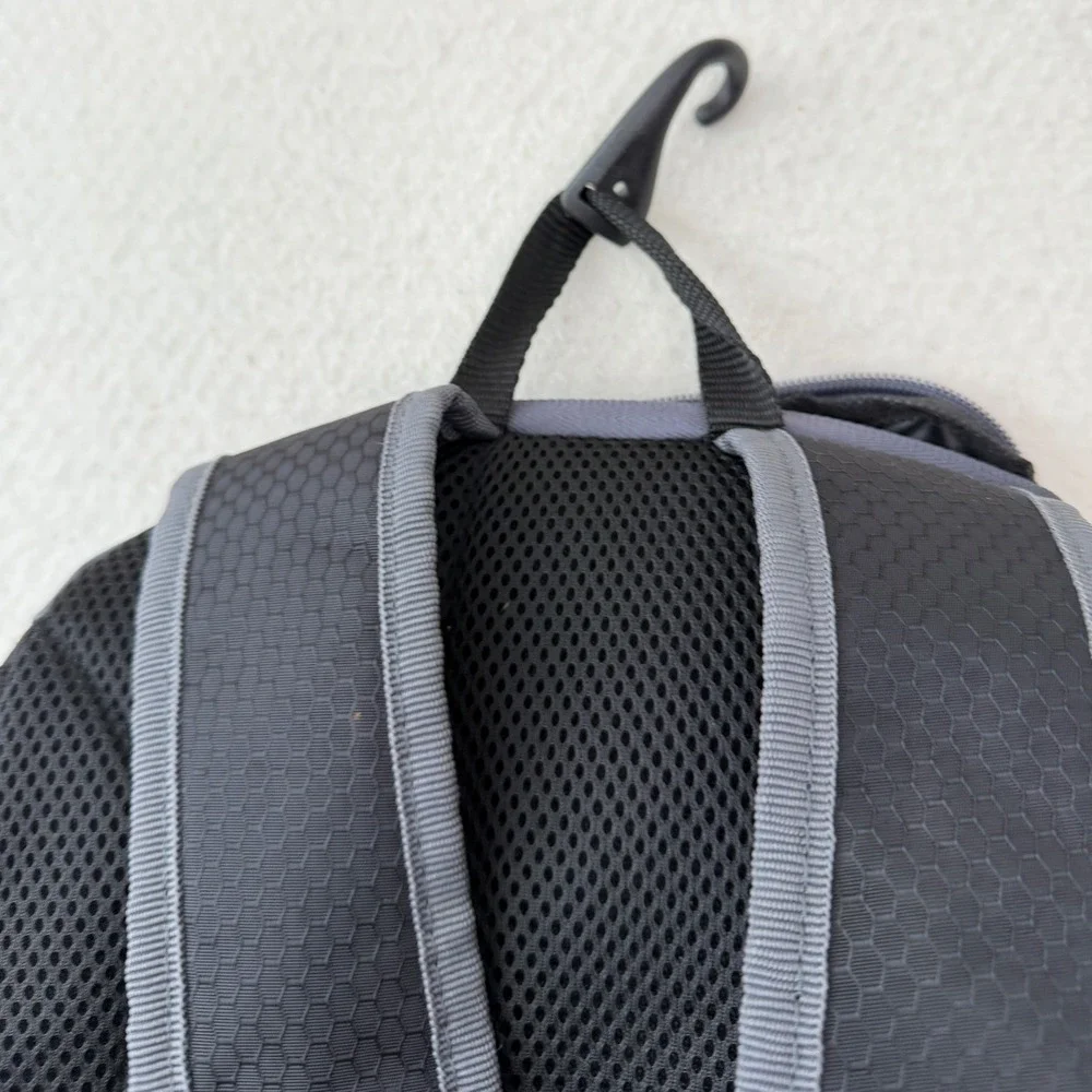 Easton Baseball Softball Equipment Backpack Black Grey Ripstop Fence Hook Bag